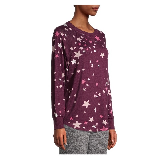 NWT Women's Star Hacci Pajama Top - Picture 3 of 4